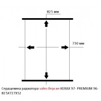 Сердцевина радиатора  valeo Версия  KERAX 97- PREMIUM 96- 825X727X52