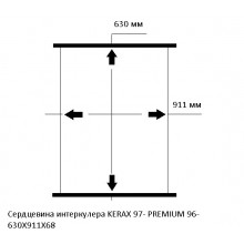 Сердцевина интеркулера RENAULT KERAX 97-, PREMIUM 96-, 630X827X68