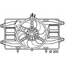 Вентилятор без диффузора  FIAT DOBLO 1.9 1.2 1.6  AC-  (POLCAR)