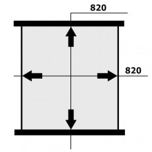 Сетка радиатора MERCEDES-BENZ NG 90 820x820x52