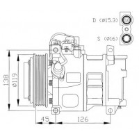 Компрессор кондиционера DCP17014 MERCEDES-BENZ C-CLASS (W202) CLK (C208)