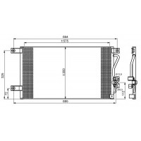 Радиатор кондиционера MITSUBISHI - 0816.3018 (FRIGAIR)
