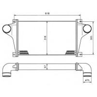 Интеркулер IVECO EUROCARGO (91-) - 96943 (NISSENS)