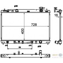 Радиатор охлаждения для TOYOTA CAMRY V40 01-06 2.4