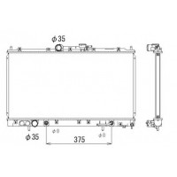 Радиатор охлаждения MITSUBISHI GALANT, ASPIRE, LEGNUM